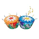 Melissa & Doug K's Kids Bongo Drums Soft Musical Instrument, Multicolor, 1 EA