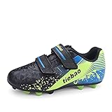 MiFeloo Kids Football Boots Outdoor Sport HG/AG Sneakers Boys Girls Artificial Ground Soccer Cleats Trainning Shoes Black US 11