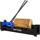 BILT HARD Log Splitter Manual 12 Ton, Hydraulic Wood Splitter, Horizontal Full Beam Steel Firewood Splitting Machine