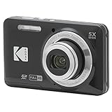 KODAK PIXPRO FZ55-BK 16MP Digital Camera 5X Optical Zoom 28mm Wide Angle 1080P Full HD Video 2.7' LCD Vlogging Camera (Black)