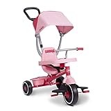 Radio Flyer Pedal & Push 4-in-1 Stroll 'N Trike, Pink Tricycle, Tricycle for Toddlers Age 1-5, Toddler Bike (Amazon Exclusive)