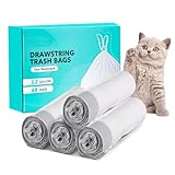 BASTRUMI Self Cleaning Cat Litter Box, Drawstring Extra Durable Pet Poop Bags, Cat Waste Bags for Automatic Cleaning Litter Boxes, 20 x 18 Inches (4 Packs/60 Counts)
