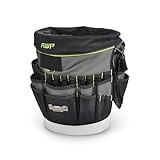 AWP 51-Pocket Bucket Tool Organizer for Easy Tool Access, Fits Most 5-Gallon Buckets, Water-Resistant Construction,Black