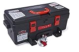 Warrior Winches Trojan Portable ATV/UTV Electric Winch - 4,000 lbs 12v Electric Power with Synthetic Rope - Ideal for Off-Roading and Utility Tasks
