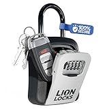 Lock Box with Combination for Real Estate, Car Keys - Hide a Key Lock Box for House Keys Waterproof Key Safe - Easy Installation