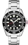 SEIKO SNE589 Watch for Men - Prospex Collection - Stainless Steel Case and Bracelet, Black Dial