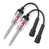 Suvnie 2 PCS Inline Spark Plug Tester, Straight Boot Engine Ignition Tester, Auto Internal External Engine Armature Diagnostic Detector for Motorcycle Lawn Mower, Car Accessories
