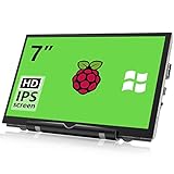 HAMTYSAN Raspberry Pi Screen, 7 Inch Portable Monitor External Display 800x480 IPS Screen Small HDMI Monitor for Raspberry Pi 400/4/3/2/Zero/B/B+ Jetson Nano Win11/10/8/7 (Non-Touch)