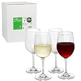 Unbreakable Stemmed Wine Glasses, 12oz - 100% Tritan - Shatterproof, Reusable, Dishwasher Safe Drink Glassware (Set of 4)- Indoor Outdoor Drinkware - Great Holiday and Wedding Gift