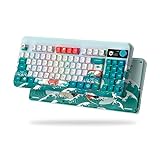 COSTOM XVX 75% Gaming Keyboard with Color OLED Display &Knob, M87 Pro Bluetooth/2.4GHz /USB-C Wireless Mechanical Keyboard with Hot-Swappable Custom Switch, Compact TKL Gamer RGB Keyboard, PBT Keycaps