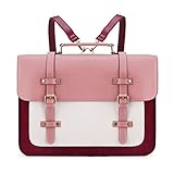ECOSUSI Laptop Bag for Women Vegan Leather Messenger Bag Fashion Briefcase Backpack 15.6 inch Computer Satchel Bag