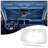 2023 Newest Car Umbrella Sun Shade Cover,Nano 5-Layer Block UV Reflector+Handy Windshield for Most Cars SUV Truck,One of The Fastest Cooling and Sun Protection