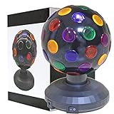 360 Degree Rotating Disco Ball Night Light Disco lamp LED Stage Flashing Light Projector Powered by USB Cable or Battery Operated Multicolor Strobe Lamp for Christmas Dance Parties Dj Bar