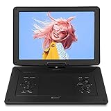 𝒀𝑶𝑶𝑯𝑶𝑶 17.9' Portable DVD Players with Large Screen, 15.6' Swivel Screen, 6 Hrs Battery DVD Player Portable with Car Charger and DC Adapter, Support USB/SD Card/Sync TV, Region Free, Black