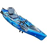 Pedal Kayak Fishing Angler 11’ | sit on top or Stand | 500lbs Capacity for Adult Youths Kids| Suitable for Ocean Lakes Rivers | Foot or Paddle Drive Motor| Pesca canoas caiaques caña pescar
