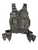 Spec Ops Tool Gear SF-18 Delta Tactical Vest Tool Belt with Medium Pouches, Weight Dispersal Work Vest - The Medic (Digital Camo with Extended Belt)