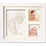 Baby Hand and Footprint Kit - Baby Footprint Kit - Baby Keepsake - Baby Shower Gifts for Mom - Baby Picture Frame for Baby Registry Boys,Girls (Alpine White)