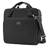 Losong 3 Ring Zipper Binder 3 Inch D-Ring, Binder with Zipper Shoulder Strap 700 Sheet Capacity & Multi-Pockets School and Office Binder Organizer, Compatible with 13-Inch MacBook(Patent Design Black)