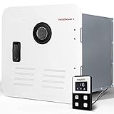 FOGATTI RV Tankless Water Heater, 2.2 GPM, Gen 2, 12V with White Door and Remote Controller, 42,000 BTU, InstaShower 6, Optimized Summer Comfort Performance, Ideal for RVers' Family Use