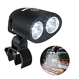RVZHI Barbecue Grill Light, Outdoor 360 Degree Flexible BBQ Light with 10 Super Bright LED Lights, Heat Resistant Night Grilling Accessories with Sturdy C-Clamp Fits Most Handle, Batteries Included