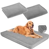 Dog Bed Covers Replacement Waterproof for Dog Bedding Washable Grey 2 Pack 35' x 44' XL