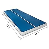 LYYNTTK 20x6ft Inflatable Air Gymnastics Tumbling Mat ，Gymnastics Tumbling Mat Inflatable Tumble Track with Electric Air Pump for Home Use/Tumble/Gym/Training/Cheerleading
