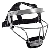 Dinictis Softball Face Mask, with Wide Field Vision, Lightweight and Comfortable, Suit for All Ages - Durable and Safety Fielder Head Guard- Grey-Adult(L)