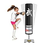 PEXMOR 47'' Freestanding Punching Bag for Kids - Heavy Boxing Bag with Suction Cup Steel Base Stand, Free Stand Kickboxing Bags Kick Punch Bag, Great for Exercise or Fitness, Black