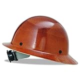 MSA 475407 Skullgard Full-Brim Hard Hat with Fas-Trac III Ratchet Suspension | Non-slotted Hat, Made of Phenolic Resin, Radiant Heat Loads up to 350F - Standard Size in Natural Tan