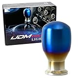 iJDMTOY Burnt Titanium Finish JDM Drop Shape Shift Knob Universal Fit Compatible with Most Car 4 5 6 Speed Manual or Automatic etc.