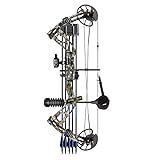 Sanlida Archery Dragon X8 RTH Compound Bow Package for Adults and Teens,18”-31” Draw Length,0-70 Lbs Draw Weight,up to IBO 310 fps,No Bow Press Needed,Limbs Made in USA,Limited Life-time Warranty