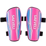 Saeveli Soccer Shin Guards for Toddlers Kids Youth - Lightweight and Durable Shin Pads with Adjustable Straps for Kids 2-14 Years Old Boys and Girls (XS, Pink)