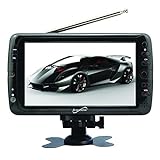 SuperSonic SC-195 Portable Widescreen LCD Display with Digital TV Tuner, USB/SD Inputs and AC/DC Compatible for RVs, 7-Inch