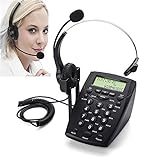 Call Center Telephone with Headset, MCHEETA Phone with Noise Cancellation Headset and Dialpad