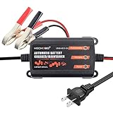 Battery Charger, 12v Trickle Charger for Motorcycle, car, Boat Battery, ATVs, Riding, Mowers and More - 2000mA Battery Maintainer and Desulfator with Intelligent Interface