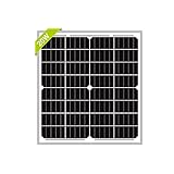 Newpowa 20W 12V Solar Panel High-Efficiency Monocrystalline 12V PV Module Designed for 12V Off Grid System, Charge Your 12V Battery of RV, Boat, Camper, Trailer, Gate Opener