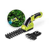 Sun Joe HJ604C Cordless Grass Shear + Shrubber Handheld Trimmer, (w/ Battery + Charger Included)