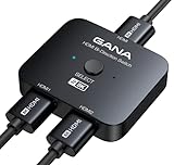 GANA HDMI 2.1 Switch, 8K HDMI Switcher Splitter 2 in 1 Out, Supports 4K@120Hz,8K@60Hz, 48Gbps Aluminum Bi-Directional Ultra HD HDMI Hub Compatible with PS5/4,Xbox,Roku,Apple TV,Fire Stick