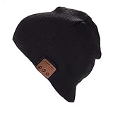 BearsFire Wireless Music Beanie Hat with Bluetooth Headphones Headset Earphone Speaker Mic Unisex Winter Warm Knit Hats Thick Skull Cap for Men Women