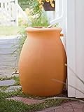 Gardener's Supply Company 50 Gallon Rainwater Collection Urn | Outdoor Rain Catcher Barrel | Eco-Friendly Rain Collector Storage | Hose Included | Brass Spigot | Removable Top