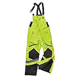 Insulated Thermal Bib Overalls, High Visibility, Weather-Resistant, 5XL, Ergodyne GloWear 8928, Lime