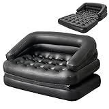 RAPTAVIS Inflatable Sofa Bed for Camping, Pool Float Couch Outdoor Mattress Bed with Armrest, Full Size