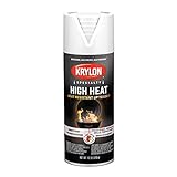 Krylon K01708077 High Heat Spray Paint, 12 Ounce (Pack of 1), Flat White