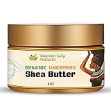Unrefined Shea Butter - African Organic Ivory & Raw – Use Alone or In DIY Cream, Soap & More! - Vitamins Rich, Natural Healing for Eczema, Stretch Marks, Moisturizing Dry Skin & Hair Care 8 OZ