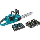 Makita XCU03PT1 18V X2 (36V) LXT Lithium-Ion Brushless Cordless 14' Chain Saw Kit with, 4 Batteries (5.0Ah)