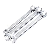 SATA 3-Piece Full-Polish SAE Flare Nut Line Wrench Set for Removing or Replacing Nuts on Fuel, Brake or Air Conditioning Lines - ST09032U