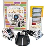 Kids STEM Bundle - Amazing Anki Cozmo Robot Toy with Red, Blue & Liquid Metal Variations. Includes: Smart Robot, Block, Charger, Coding Book and Colored Tread Pack – Perfect for Kids Education!