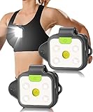 Molrebe 2Pack Running Lights, 4 Modes Reflective Clip-on Running Flashlights for Runners Lightweight Rechargeable, LED Safety Light for Jogger Camping Hiking Running Outdoor Adventure