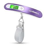 Digital Luggage Scale Gift for Traveler Suitcase Handheld Weight Scale 110lbs (Purple)