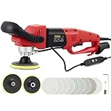 VEVOR Wet Polisher Grinder, Variable Speed 8 pcs Polishing Kit, with 4' & 5' Diamond Pads, Buffing Machine w 59' Pipe Adapter & Splash Shield, Concrete Stone Tool for Granite/Marble Countertop CE